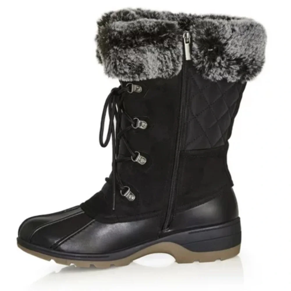 Cloudwalkers WIDE FIT 8.5W-10W Gwen’s Cold Weather Faux Suede Boots (HY08)